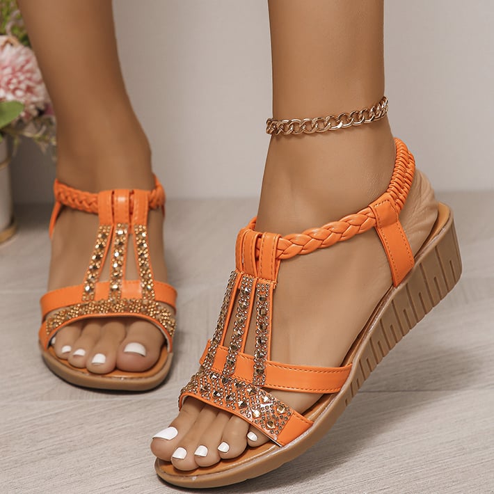 🔥 Women's New Summer Rhinestone Open Toe Orthopaedic Sandals