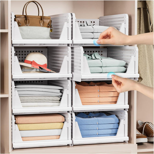 👍Stackable Closet Storage Basket - Stackable Storage Bins