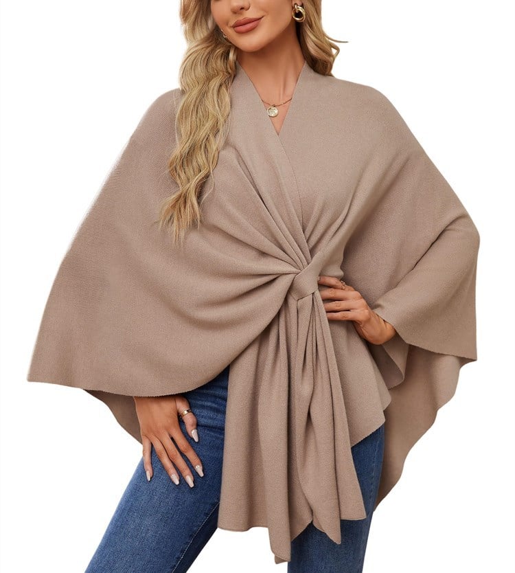 Elegant Shawl Wraps Soft Open Front Poncho Sweater (Buy 2 Free Shipping)