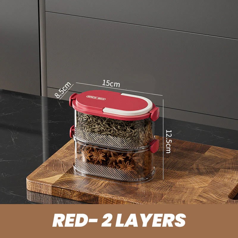 🔥 Multi-layer Sealed Spice Organizer