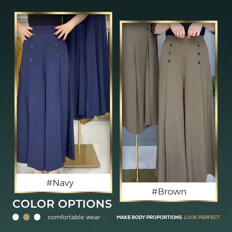 🔥 [Comfort and Slim] Stylish Pleated Wide-leg Pants