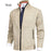 Men's Fashion Solid Color Stand Collar Cardigan Sweater Knit Jacket