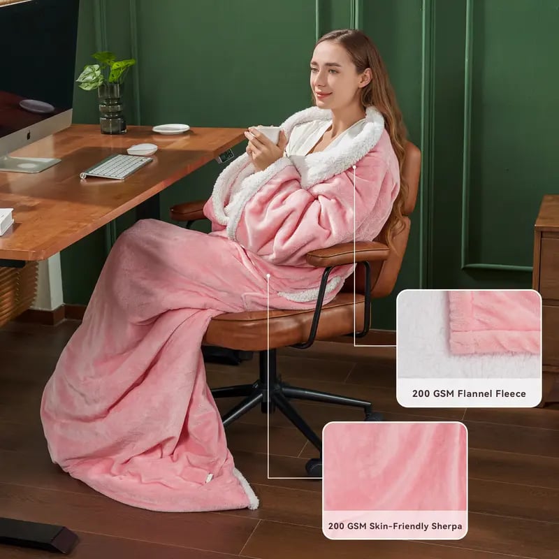 🔥Christmas Early Discount 49% Off✨Electric Wearable Heated Blanket with Foot Pocket🧣