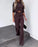 Solid Color Jacket & High Waist Straight Pants Set (Buy 2 Free shipping)