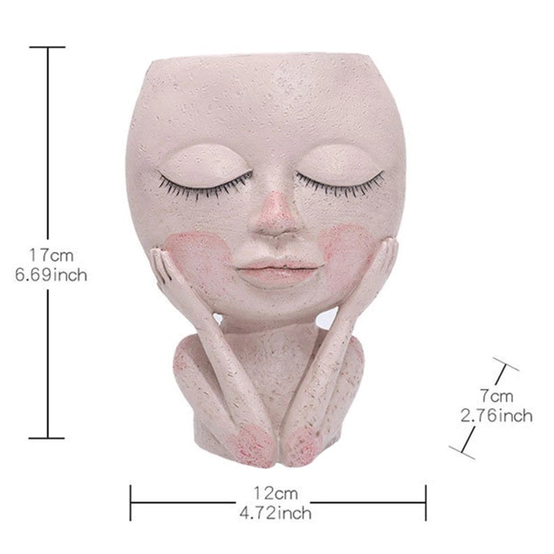 💝2024 HOT SALE-Girl Face Head Planter