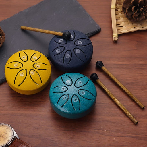 🎁 Early Christmas Sale - 49% OFF 🎵 Buddha Stones Mini Steel Tongue Drum Kit (3 Inch)