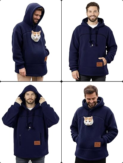💥🐱Pet-Walking Essential - Hoodie With Built-In Pet Pouch, Hands-Free Convenience✨