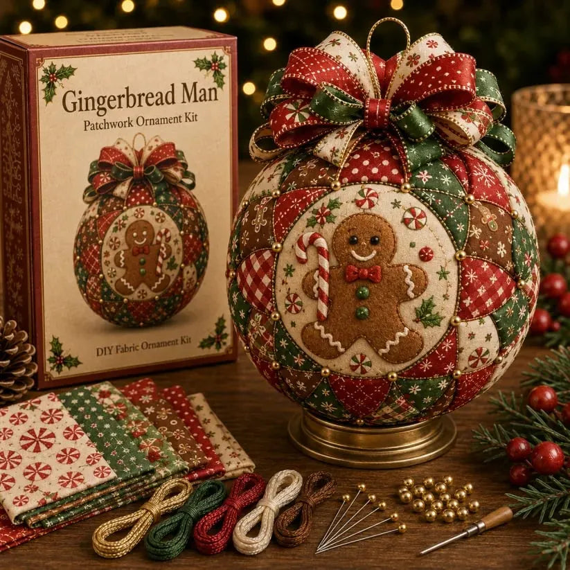 🔥Last Day 49% OFF - 🎅🎄Christmas Classics Patchwork Ornament DIY Kit