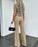 Solid Color Jacket & High Waist Straight Pants Set (Buy 2 Free shipping)