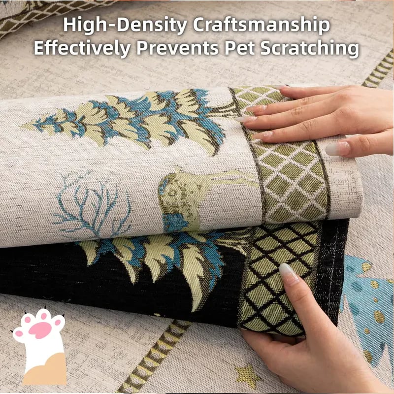 ⏰Plush Chenille Anti-Slip Couch Cover