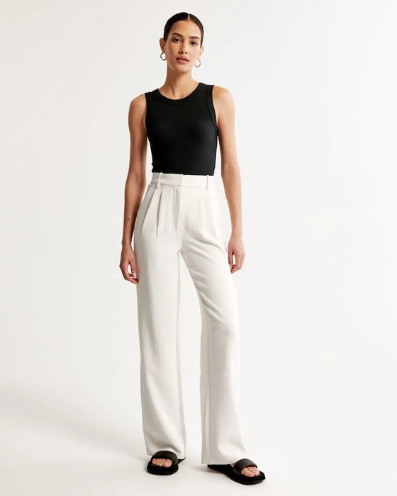 Lightweight Tailored Wide Leg Pants (Buy 2 Free Shipping)