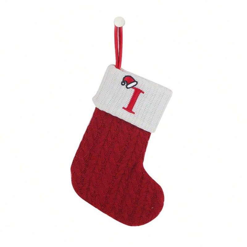🎅Christmas Sale 49% OFF-🧦Personalized letter knitted Christmas stocking fireplace ornament