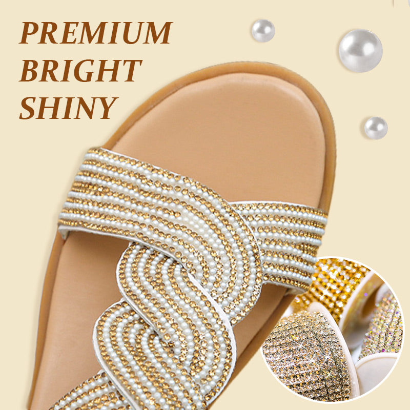 ⏳Luxury Rhinestone Sandals with Anti-skid Soft Sole