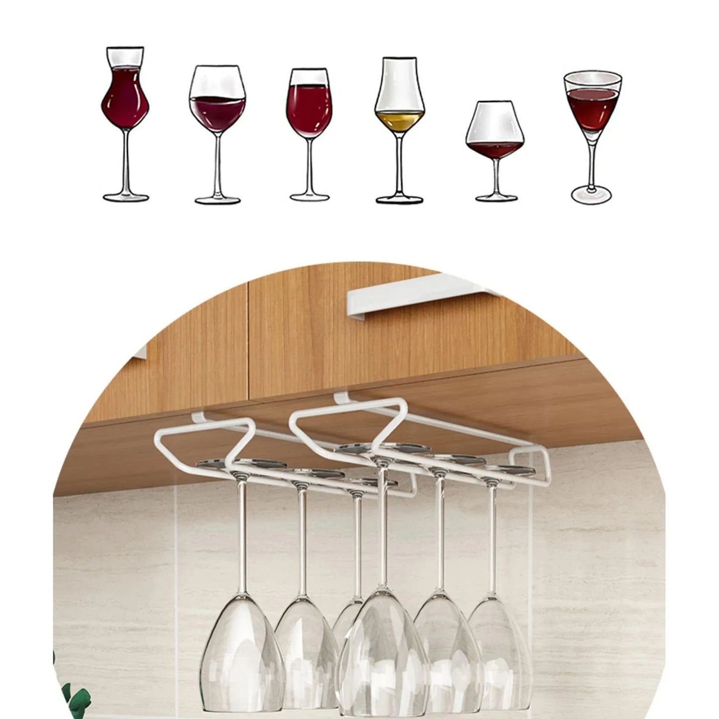 🍷 50% OFF | Cabinet Wine Glass Rack
