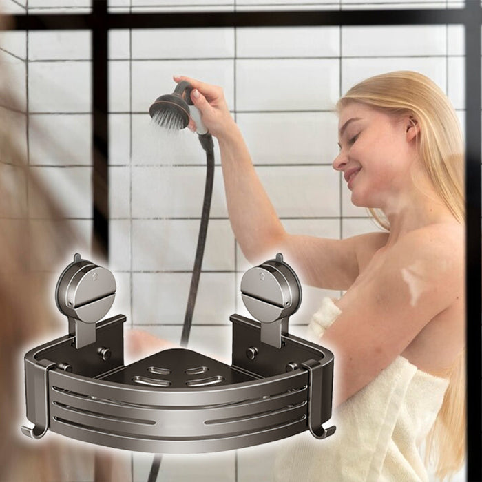 Wall Mounted Bathroom Organizer with Suction Cup