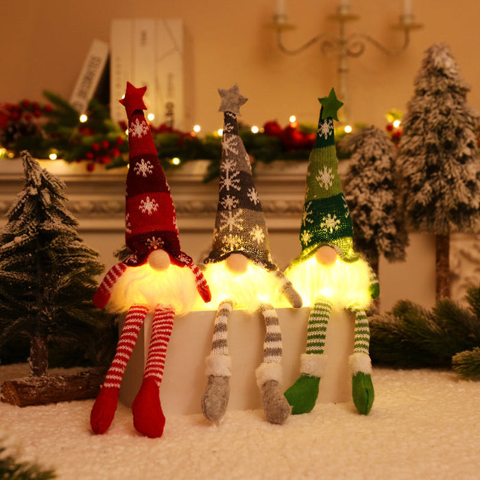 🎁Early Xmas Sales 🎅Faceless Christmas Gnome Doll Lights Hanging Ornament