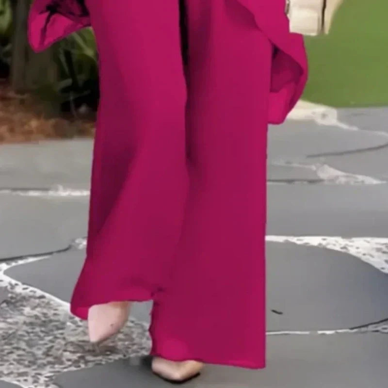 👗💝Summer Fashion Chiffon Ladies Plus Size Two Piece Set