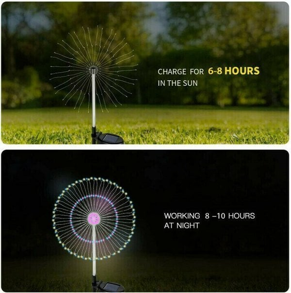 📢📢BIG SALE-BUT 2 GET 1 FREE !⏰⏰Waterproof Solar Garden Fireworks Lamp