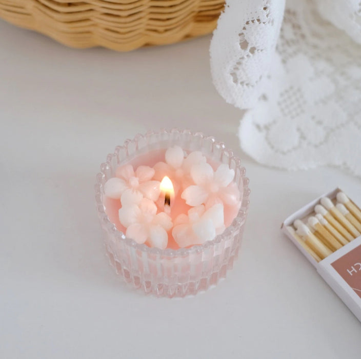 Sakura Cupcake Candle