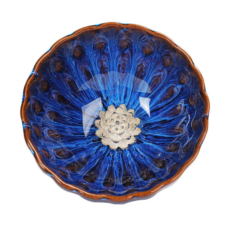 Blue Peacock Tea Cup