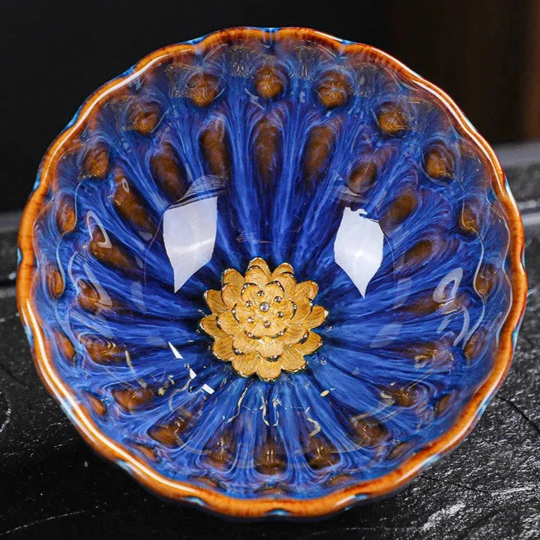 Blue Peacock Tea Cup