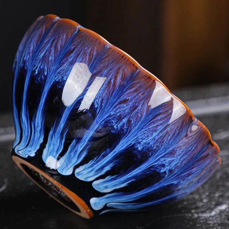 Blue Peacock Tea Cup