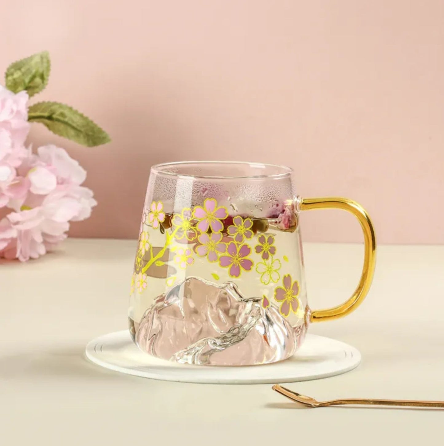 Mount Sakura Color Changing Glass Mug