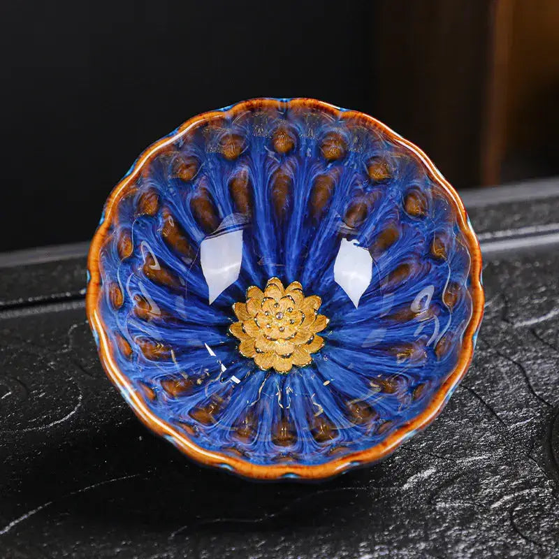 Blue Peacock Tea Cup