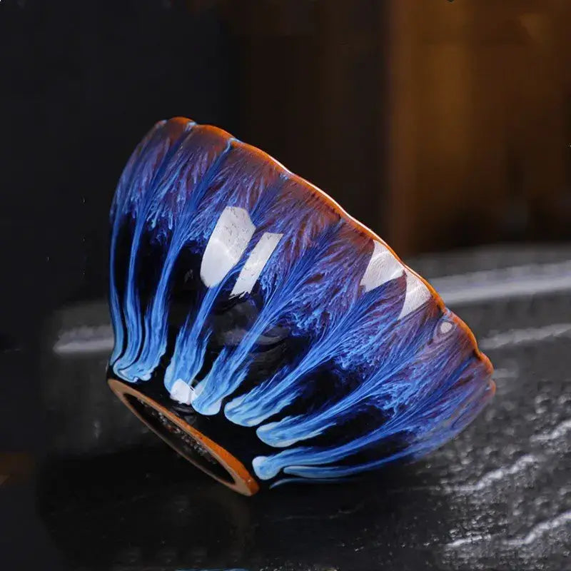 Blue Peacock Tea Cup