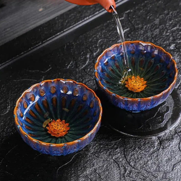 Blue Peacock Tea Cup